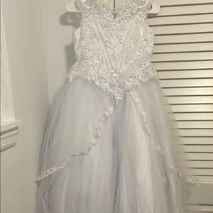 Elegant White Lace Kids Dress